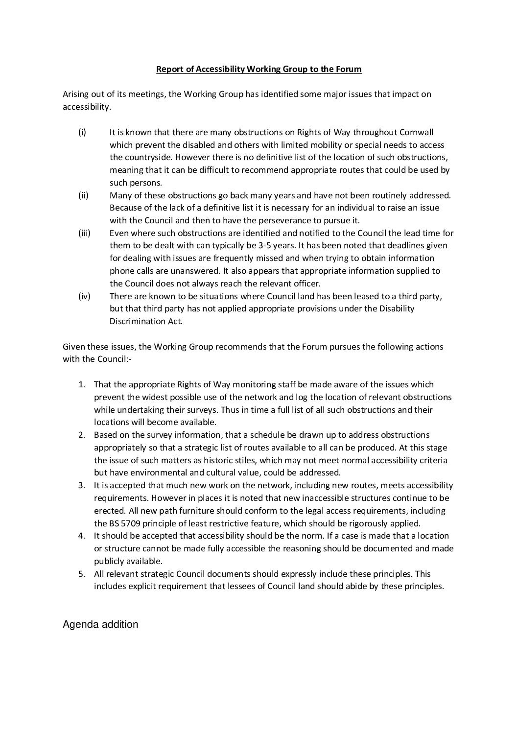 CLAF Accessibility WG report 01-2023