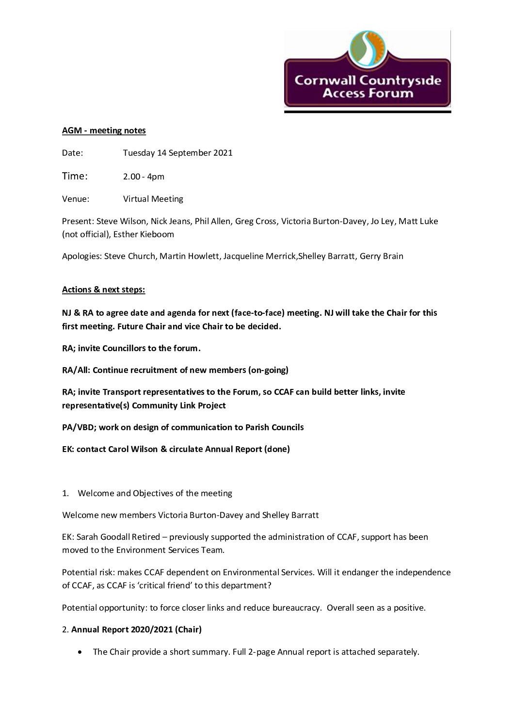 CLAF Minutes AGM 09-2021