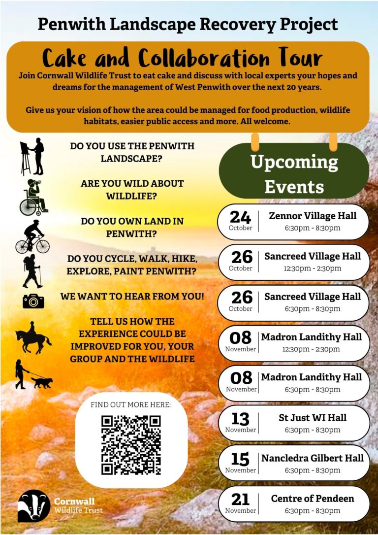 Penwith Landscape Recovery events poster